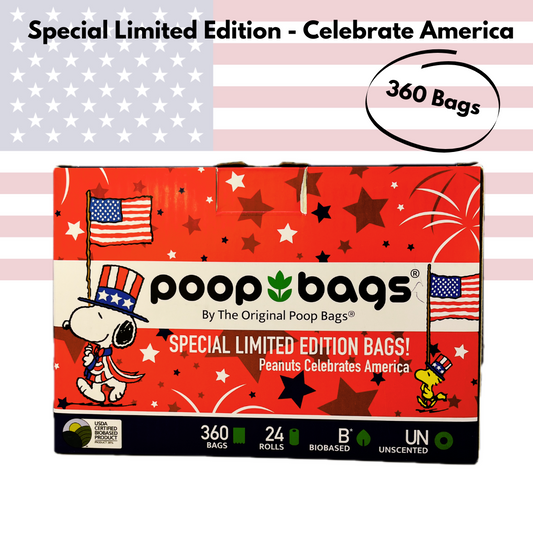 360 Limited Edition Peanuts Celebrates America Poop Bags