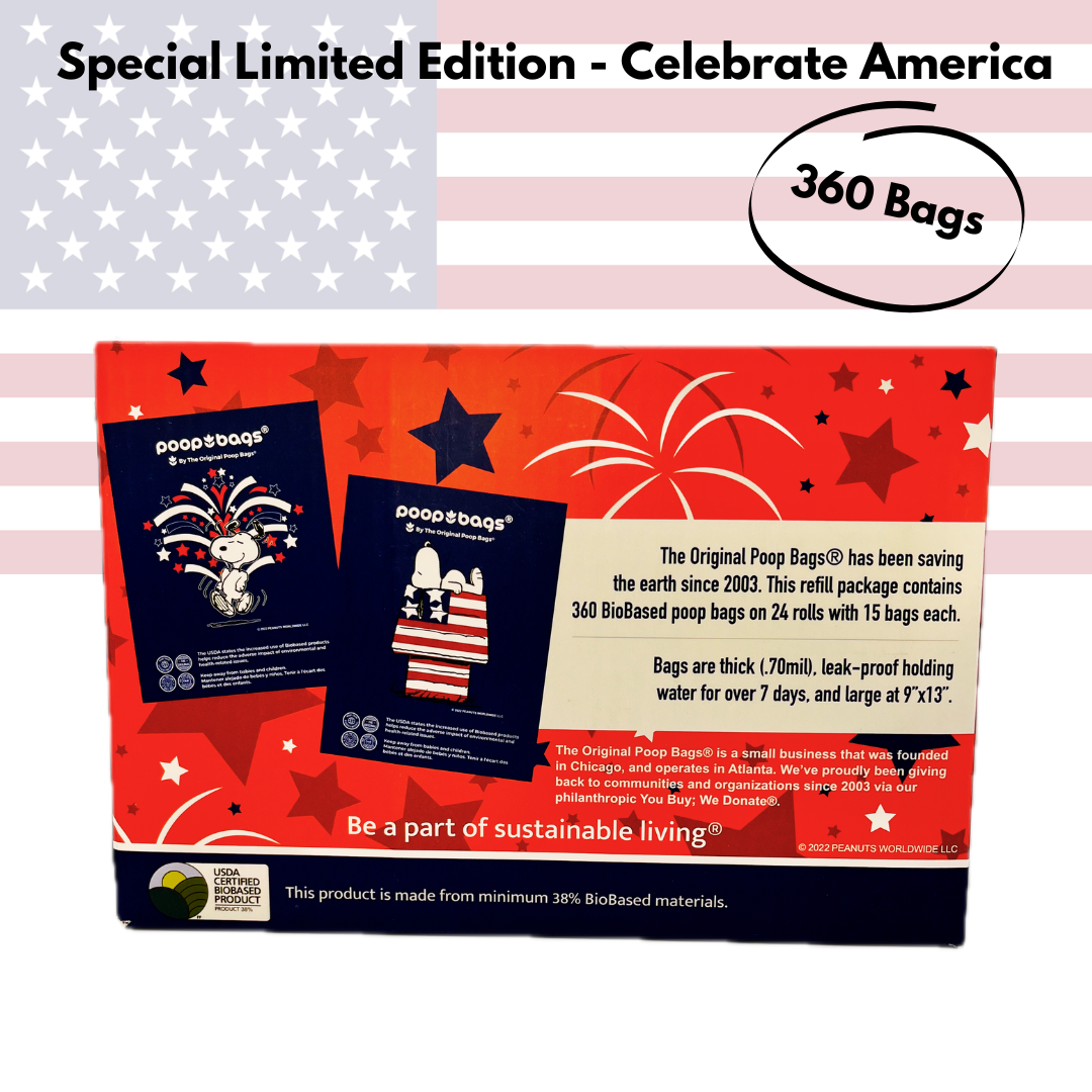 360 Limited Edition Peanuts Celebrates America Poop Bags