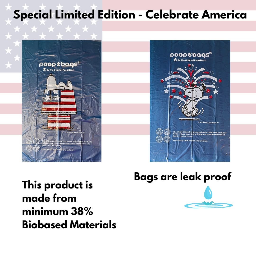 360 Limited Edition Peanuts Celebrates America Poop Bags