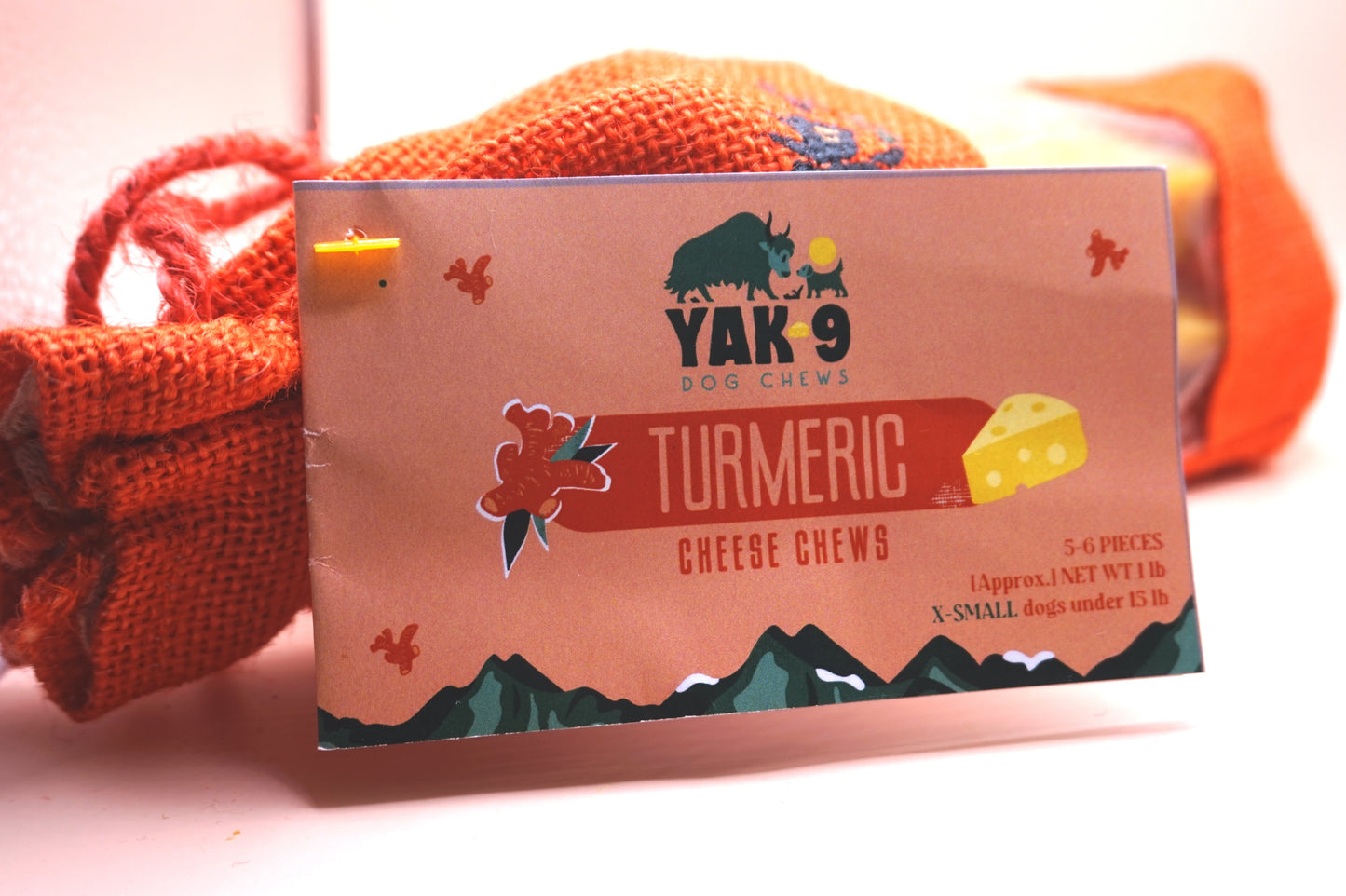 Yak 9 Turmeric Chews X-Small Dogs 1 lbs - Aprox 4-5 pieces