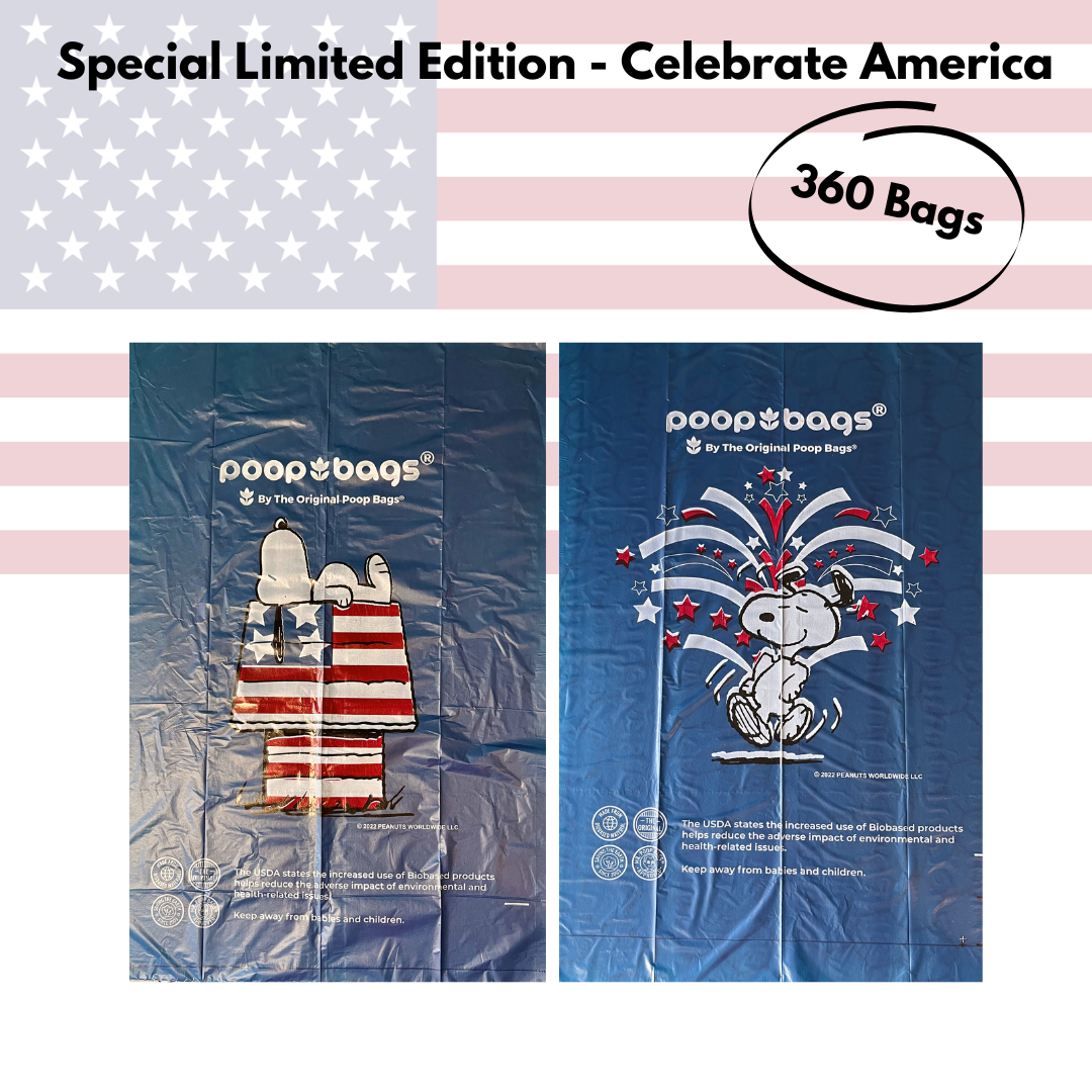 360 Limited Edition Peanuts Celebrates America Poop Bags