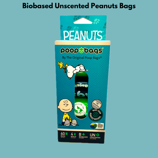 Biobased Unscented Peanut Poop Bags - 4 Rolls