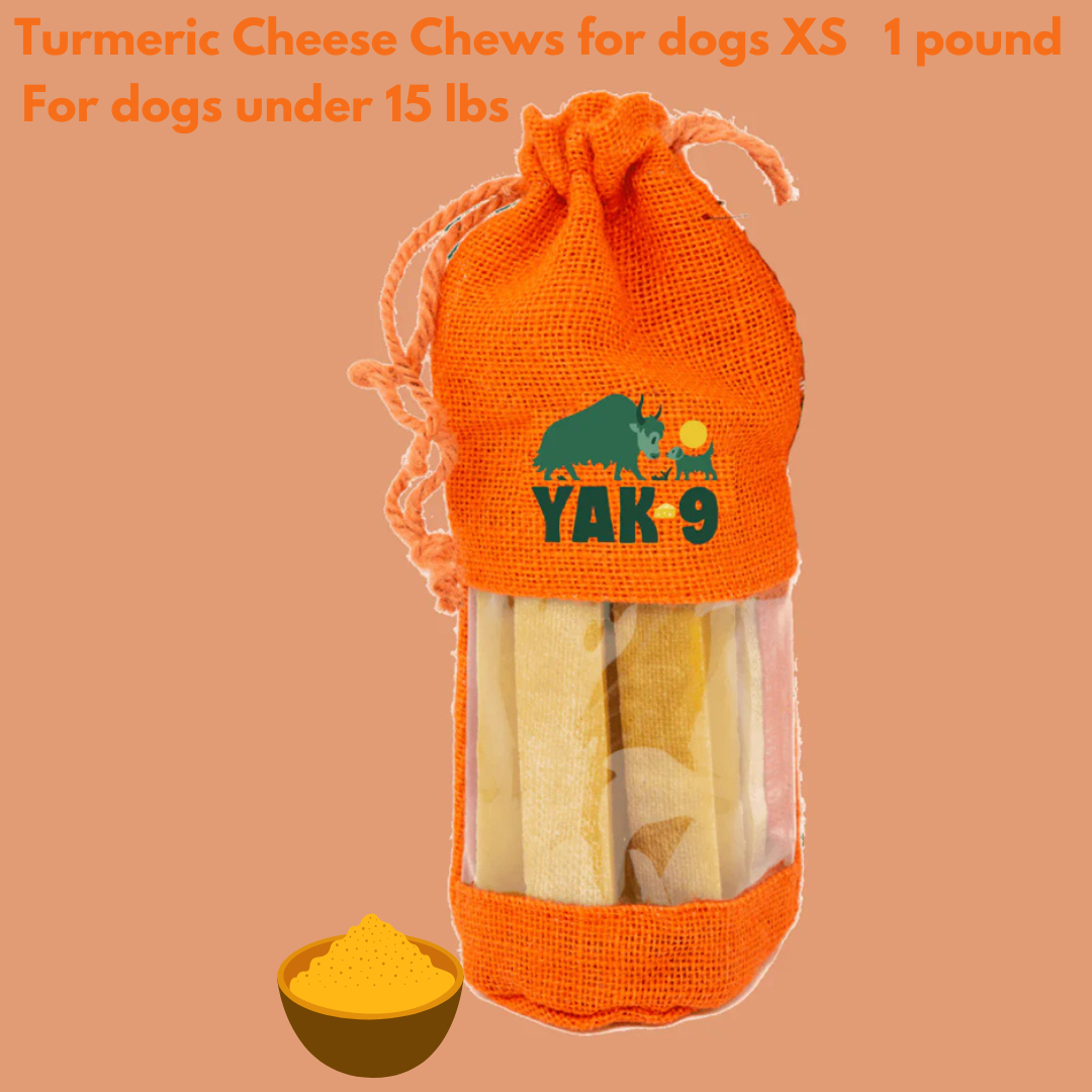 Yak 9 Turmeric Chews X-Small Dogs 1 lbs - Aprox 4-5 pieces